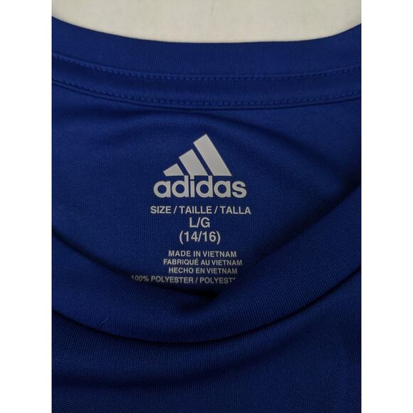 Adidas Bright Blue Athletic Tee - Picture 2 of 4